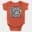 Straight Outta Erode Short Sleeve Baby Onesie in Orange Color
